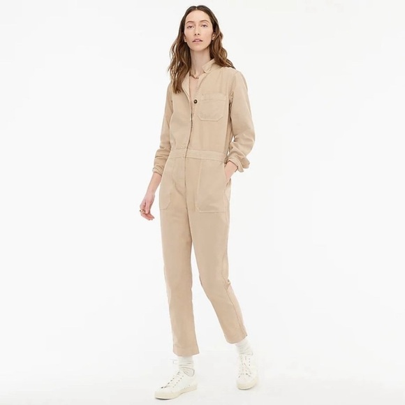 J. Crew Pants - J. Crew Foundry Chino Coveralls Jumpsuit W’s 2 Khaki AW339 Minimalist Utility